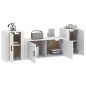 vidaXL 3-tlg. TV-Schrank-Set Weiß Holzwerkstoff vidaXL 3-tlg. TV-Schrank-Set Weiß Holzwerkstoff