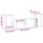 vidaXL 3-tlg. TV-Schrank-Set Weiß Holzwerkstoff vidaXL 3-tlg. TV-Schrank-Set Weiß Holzwerkstoff