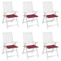 Gartenstuhl-Kissen 6 Stk. Weinrot 50x50x3 cm Oxford-Gewebe Gartenstuhl-Kissen 6 Stk. Weinrot 50x50x3 cm Oxford-Gewebe