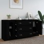 vidaXL Sideboards 3 Stk. Schwarz Holzwerkstoff vidaXL Sideboards 3 Stk. Schwarz Holzwerkstoff