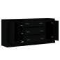 vidaXL Sideboards 3 Stk. Schwarz Holzwerkstoff vidaXL Sideboards 3 Stk. Schwarz Holzwerkstoff