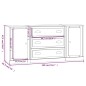 vidaXL Sideboards 3 Stk. Schwarz Holzwerkstoff vidaXL Sideboards 3 Stk. Schwarz Holzwerkstoff