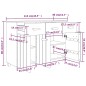 vidaXL Sideboard HAMAR Honigbraun 113x40x80 cm Massivholz Kiefer vidaXL Sideboard HAMAR Honigbraun 113x40x80 cm Massivholz Kiefer
