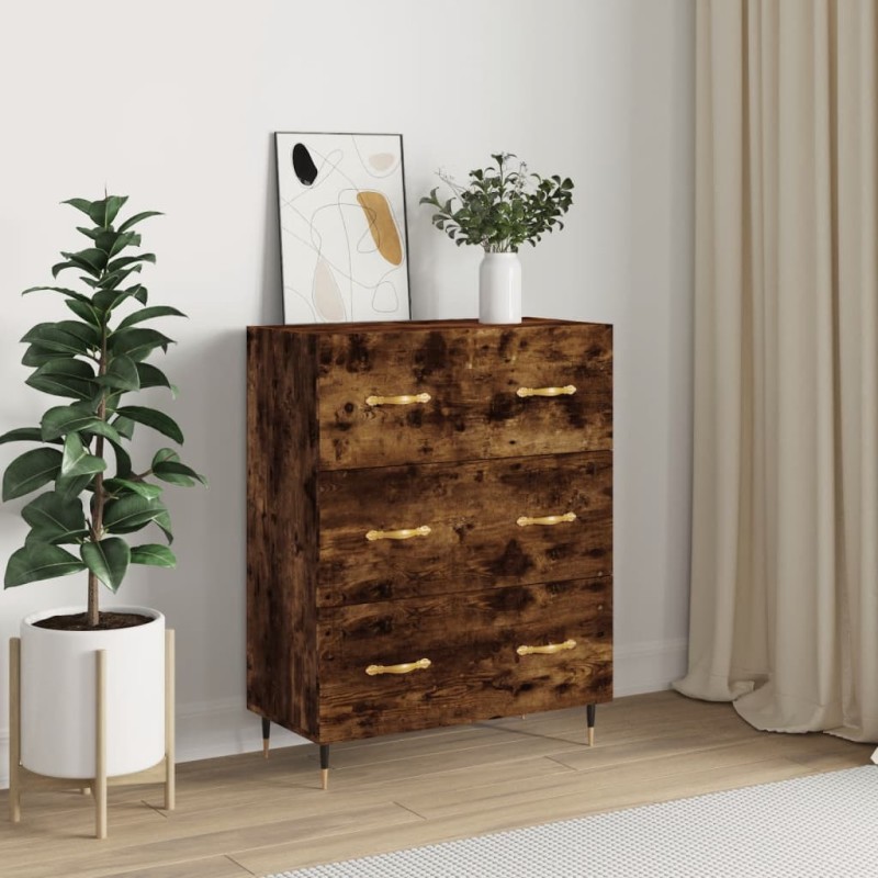 vidaXL Sideboard Räuchereiche 69,5x34x90 cm Holzwerkstoff vidaXL Sideboard Räuchereiche 69,5x34x90 cm Holzwerkstoff