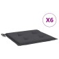 vidaXL Gartenstuhl-Kissen 6 Stk. Anthrazit 40x40x3 cm Oxford-Gewebe vidaXL Gartenstuhl-Kissen 6 Stk. Anthrazit 40x40x3 cm Oxford-Gewebe