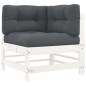 vidaXL 7-tlg. Garten-Lounge-Set mit Kissen Weiß Massivholz vidaXL 7-tlg. Garten-Lounge-Set mit Kissen Weiß Massivholz