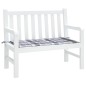 Gartenbank-Auflage Grau Karomuster 100x50x3 cm Oxford-Gewebe