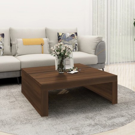 vidaXL Couchtisch Braun Eiche 100x100x35 cm Holzwerkstoff