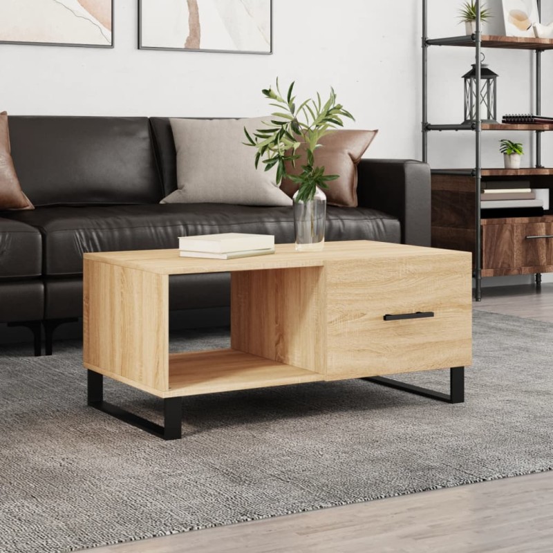 vidaXL Couchtisch Sonoma-Eiche 90x50x40 cm Holzwerkstoff vidaXL Couchtisch Sonoma-Eiche 90x50x40 cm Holzwerkstoff