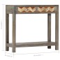 vidaXL Konsolentisch Grau 86x30x76 cm Massivholz Mango vidaXL Konsolentisch Grau 86x30x76 cm Massivholz Mango