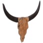 vidaXL Wandmontierte Stierkopf-Skulptur Teak 69 x 6 x 60 cm vidaXL Wandmontierte Stierkopf-Skulptur Teak 69 x 6 x 60 cm