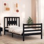 vidaXL Massivholzbett mit Kopfteil Schwarz 90x200 cm vidaXL Massivholzbett mit Kopfteil Schwarz 90x200 cm