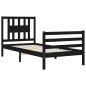 vidaXL Massivholzbett mit Kopfteil Schwarz 90x200 cm vidaXL Massivholzbett mit Kopfteil Schwarz 90x200 cm