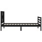 vidaXL Massivholzbett mit Kopfteil Schwarz 90x200 cm vidaXL Massivholzbett mit Kopfteil Schwarz 90x200 cm