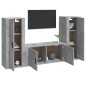 vidaXL 3-tlg. TV-Schrank-Set Betongrau Holzwerkstoff vidaXL 3-tlg. TV-Schrank-Set Betongrau Holzwerkstoff
