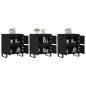 Sideboards 3 Stk. Schwarz Holzwerkstoff Sideboards 3 Stk. Schwarz Holzwerkstoff