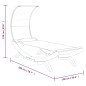 Loungebett mit Dach 100x200x126 cm Bugholz Massiv Creme Loungebett mit Dach 100x200x126 cm Bugholz Massiv Creme