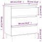vidaXL Sideboard Braun Eichen-Optik 60x35x70 cm Holzwerkstoff vidaXL Sideboard Braun Eichen-Optik 60x35x70 cm Holzwerkstoff