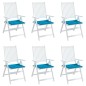Gartenstuhl-Kissen 6 Stk. Blau 50x50x3 cm Oxford-Gewebe Gartenstuhl-Kissen 6 Stk. Blau 50x50x3 cm Oxford-Gewebe