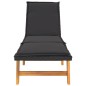 vidaXL Sonnenliege mit Kissen Poly Rattan & Massivholz Akazie 