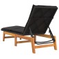 vidaXL Sonnenliege mit Kissen Poly Rattan & Massivholz Akazie 