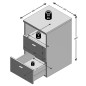 FMD Nachtschrank mit 2 Schubladen und Offenem Regal Sandeiche FMD Nachtschrank mit 2 Schubladen und Offenem Regal Sandeiche