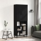 Highboard Schwarz 69,5x34x180 cm Holzwerkstoff Highboard Schwarz 69,5x34x180 cm Holzwerkstoff