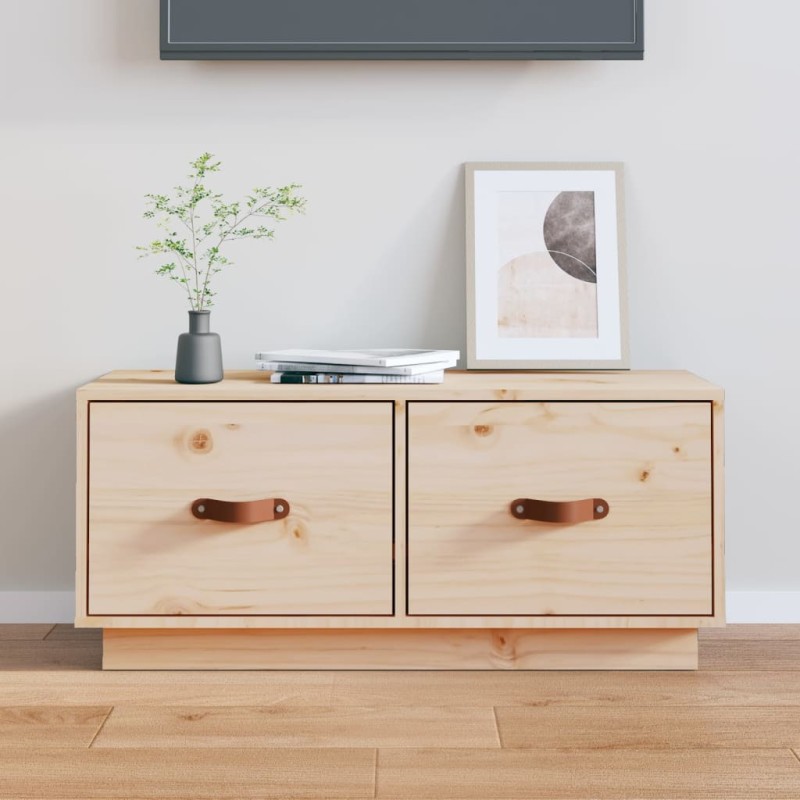 vidaXL TV-Schrank 80x34x35 cm Massivholz Kiefer vidaXL TV-Schrank 80x34x35 cm Massivholz Kiefer
