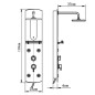 vidaXL Duschpaneel 25x43x110 cm Silber vidaXL Duschpaneel 25x43x110 cm Silber