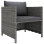 4-tlg. Garten-Sofagarnitur mit Auflagen Poly Rattan Grau 4-tlg. Garten-Sofagarnitur mit Auflagen Poly Rattan Grau