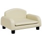 vidaXL Hundebett Creme 50x40x30 cm Kunstleder vidaXL Hundebett Creme 50x40x30 cm Kunstleder