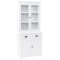 vidaXL Vitrinenschrank Anrichte mit 4 Türen MDF Kiefer 80x40x180 cm vidaXL Vitrinenschrank Anrichte mit 4 Türen MDF Kiefer 80x40x180 cm