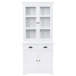 vidaXL Vitrinenschrank Anrichte mit 4 Türen MDF Kiefer 80x40x180 cm