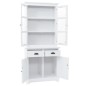 vidaXL Vitrinenschrank Anrichte mit 4 Türen MDF Kiefer 80x40x180 cm vidaXL Vitrinenschrank Anrichte mit 4 Türen MDF Kiefer 80x40x180 cm
