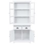 vidaXL Vitrinenschrank Anrichte mit 4 Türen MDF Kiefer 80x40x180 cm vidaXL Vitrinenschrank Anrichte mit 4 Türen MDF Kiefer 80x40x180 cm