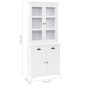 vidaXL Vitrinenschrank Anrichte mit 4 Türen MDF Kiefer 80x40x180 cm vidaXL Vitrinenschrank Anrichte mit 4 Türen MDF Kiefer 80x40x180 cm