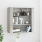 vidaXL Wandschrank Betongrau 80x33x80 cm Holzwerkstoff vidaXL Wandschrank Betongrau 80x33x80 cm Holzwerkstoff