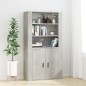 vidaXL Wandschrank Betongrau 80x33x80 cm Holzwerkstoff vidaXL Wandschrank Betongrau 80x33x80 cm Holzwerkstoff