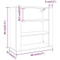 vidaXL Wandschrank Betongrau 80x33x80 cm Holzwerkstoff vidaXL Wandschrank Betongrau 80x33x80 cm Holzwerkstoff