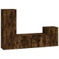 vidaXL 4-tlg. TV-Schrank-Set Räuchereiche Holzwerkstoff vidaXL 4-tlg. TV-Schrank-Set Räuchereiche Holzwerkstoff