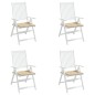 Gartenstuhl-Kissen 4 Stk. Beige 50x50x3 cm Oxford-Gewebe Gartenstuhl-Kissen 4 Stk. Beige 50x50x3 cm Oxford-Gewebe