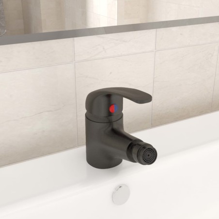 vidaXL Badezimmer Bidet Mischbatterie Grau 13x12 cm