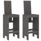vidaXL Barhocker 2 Stk. Grau 40x42x120 cm Massivholz Kiefer vidaXL Barhocker 2 Stk. Grau 40x42x120 cm Massivholz Kiefer