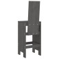 vidaXL Barhocker 2 Stk. Grau 40x42x120 cm Massivholz Kiefer vidaXL Barhocker 2 Stk. Grau 40x42x120 cm Massivholz Kiefer