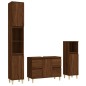 vidaXL 3-tlg. Badmöbel-Set Braun Eichen-Optik Holzwerkstoff vidaXL 3-tlg. Badmöbel-Set Braun Eichen-Optik Holzwerkstoff