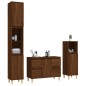 vidaXL 3-tlg. Badmöbel-Set Braun Eichen-Optik Holzwerkstoff vidaXL 3-tlg. Badmöbel-Set Braun Eichen-Optik Holzwerkstoff