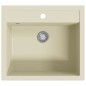 vidaXL Granitspüle Einzelbecken Beige vidaXL Granitspüle Einzelbecken Beige