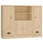 vidaXL Highboards 3 Stk. Sonoma-Eiche Holzwerkstoff vidaXL Highboards 3 Stk. Sonoma-Eiche Holzwerkstoff