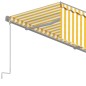 vidaXL Markise Manuell Einziehbar mit Rollo 4x3 m Gelb & Weiß vidaXL Markise Manuell Einziehbar mit Rollo 4x3 m Gelb & Weiß