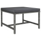 5-tlg. Garten-Sofagarnitur mit Auflagen Grau Poly Rattan 5-tlg. Garten-Sofagarnitur mit Auflagen Grau Poly Rattan
